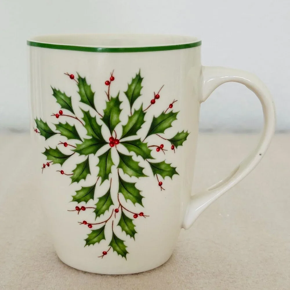🎄LENOX🎄 Vintage Holiday Cocoa Mug, American by Design, 14 oz, no Spoon